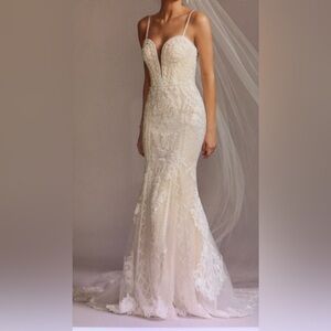 Oleg Cassini Ivory-Champagne Wedding Gown Tag